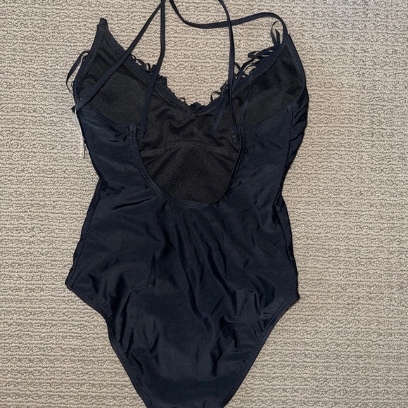 Women’s Decree One Piece Black Bathing Suit NWT size X-small - Picture 3 of 7